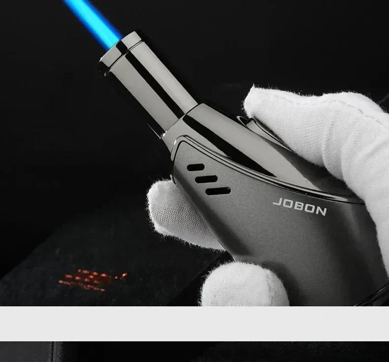 Description Picture 4 of itemNew JOBON Metal Butane Gas Lighter Windproof Blue Flame Jet Torch Lighter Turbo Jet Cigar Lighters BBQ Jewelry Welding Gun Gifts