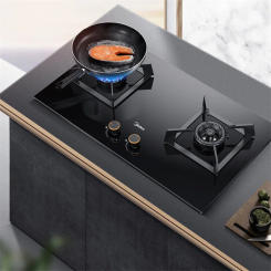 Household Wok Built-in Double Burner Gas Stove for Kitchen Cooking Gas Cooker Natural Gas Liquefied Gas Stove Home Appliances