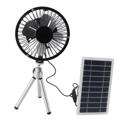 10W Solar Panel Exhaust Fan Monocrystalline Silicon Solar Powered Ventilator Fan Kit with Stand for Pet House Chicken Coop RV Gr