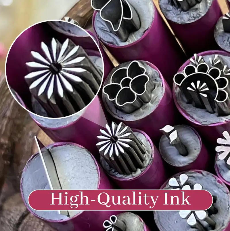 Description Picture 4 of itemNew Nail Art Stamp Pen 6pcs Nail Art Pattern Stippling Seal Pen Diy Nail Doodle With Petal Embellished Seal Pen