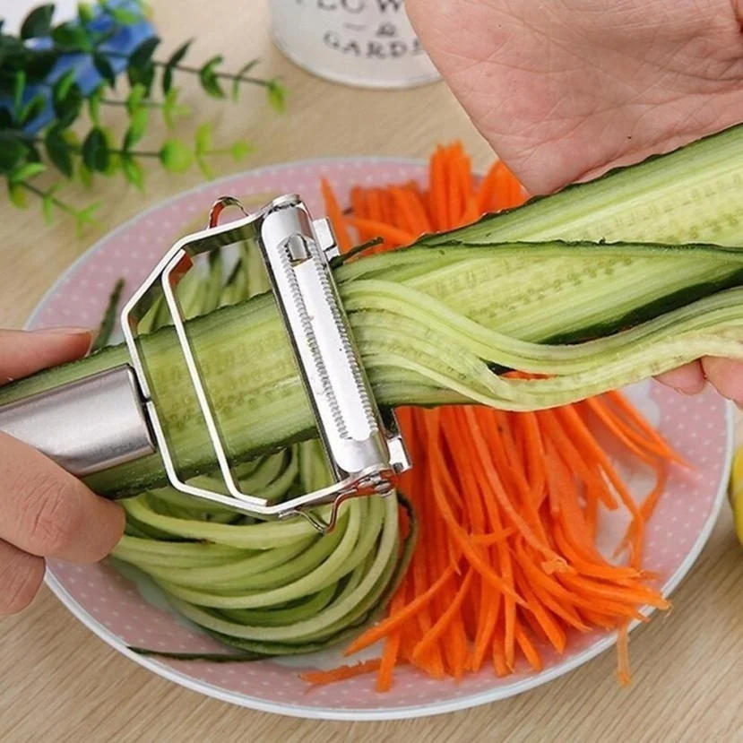 Description Picture 2 of itemStainless Steel Kitchen Accessories Multi-function Vegetable Peeler Cutter Potato Carrot Grater VegetableTools  Kitchens Tools