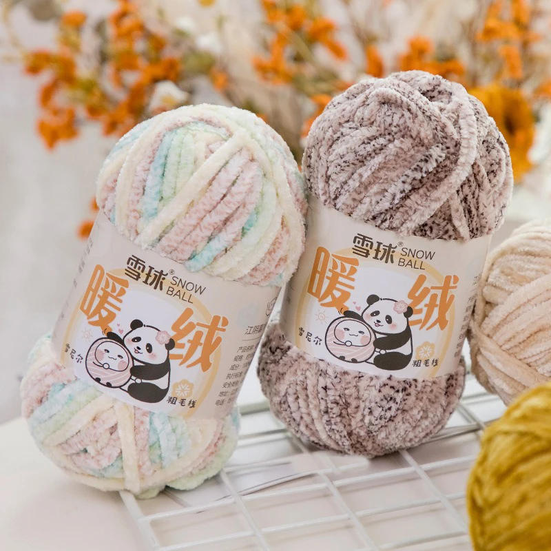 Description Picture 3 of item100g/Roll Chenille Yarn Thick Warm Velvet Yarn for DIY Scarf Sweater Fleece Chenille Handmade Knitting&Crocheting Thread