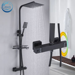 OXG Thermostatic Shower Faucet Set Bathroom Shower Mixer Crane Shower Faucet Bath Faucet Rainfall Shower  25/30CM Head Spray