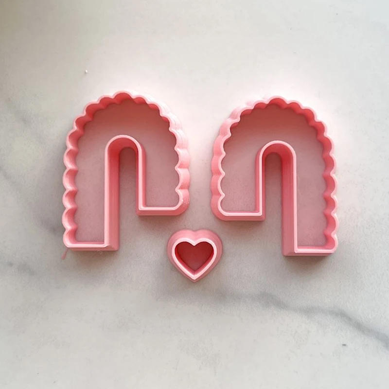 Description Picture 3 of itemSoft Pottery Polymer Clay Cutters Loves Heart Earrings Clay Molds INS French Earrings Jewelry Making Embossing Modeling Tools