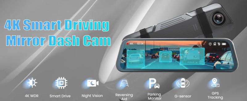 Description Picture 4 of itemAprilboy V9 Car Dash Cam 4K Built-in Smart Driving ADAS BSD WiFi G-Sensor with APP Control Night Vision 24 Hours Parking Monitor