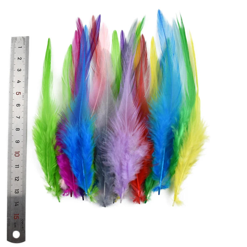 Description Picture 5 of item20Pcs Colored Pheasant Feathers for Needlework Jewelry Handicrafts Plumes Chicken Dream Catcher Fly Tying Materials Accessories