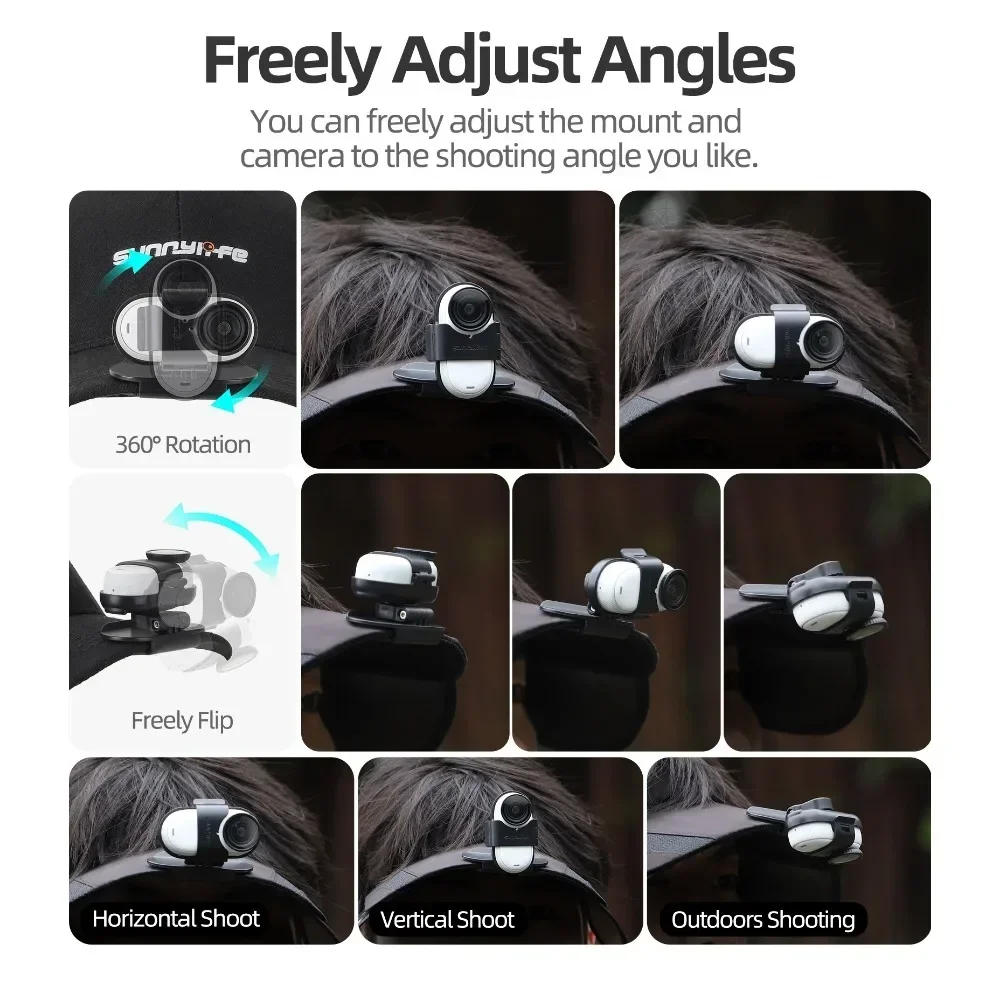 Description Picture 4 of itemCamera Hat Clip Quick Release Clamp Compatible For GO 3S/GO 3 Baseball Cap Clip Backpack Strap Camera Mount