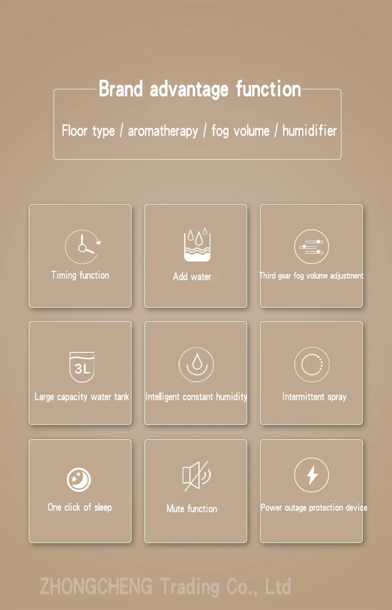 Description Picture 6 of itemHQ-JS881 Humidifier household mute bedroom air conditioner spray air purification humidifying aromatherapy machine