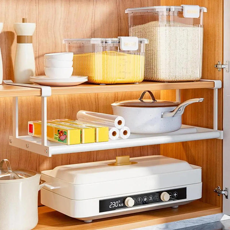 Description Picture 6 of itemExpandable Shoe Rack Shelf Cabinet Storage Tray Space-Saving Hangings Shoe Basket Adjustable Pantry Shelf For Closet Entryway