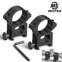 MidTen Hunting Scope Mounts For Picatinny 11mm 20mm Rail Adapter Optics Pipe Dia 24.5mm 30mm Medium Wide Bracket Flashlight Base