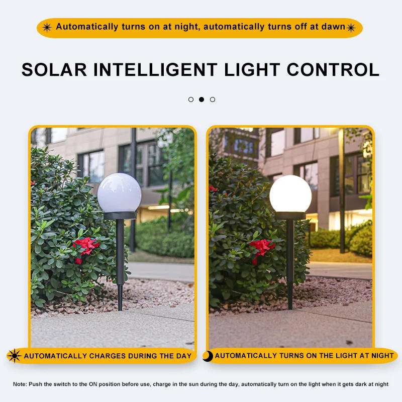 Description Picture 4 of itemSolar Waterproof Outdoor Garden Light Ball Lamp Solar Powered LED Bulb Lamp Solar Panel Energy Street Lawn Yard Pathway Lights