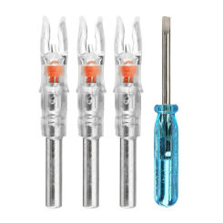 5.2mm Automatically LED Lighted Arrow Nock Compound Bow Archery Arrows Nock +Screwdriver Hunting Shooting Accessorie