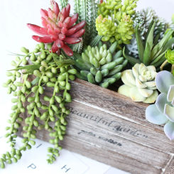Green Artificial Succulents Plants Mini Small Medium Large Desktop Bonsai Home Garden Bedroom Decoration Fake Plants