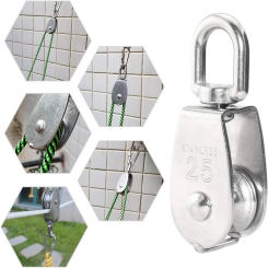 304 Stainless Steel Single Wheel M15/M25 Swivel Rollers Block Loading Rope Tools Wire Durable Gravity Skating