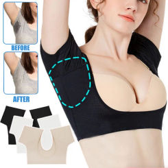 T-Shirt Shape Sweat Pad Summer Women Girls Reusable Washable Underarm Sweat Vest Daily Breathable Solid Color Sweats Proof Vest