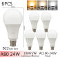 6pcs 24W B22
