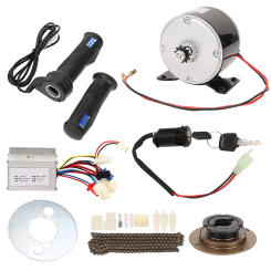 9pcs/Set 250W 24V Electric Bicycle Brush Motor Set E-Bike Conversion 2750 rpm Motor Controller Kit