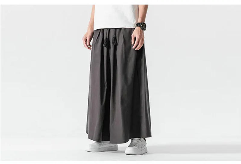 Description Picture 6 of itemMen Harem Pants Vintage Men Wide-leg Trousers Streetwear Cotton Linen Pants Men Harajuku Jogger Sweatpants Male New Big Size 5XL
