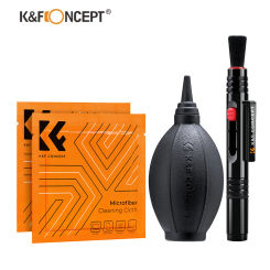 K&F Concept 4 In 1 Camera Cleaning Kits Air Blower Cleaning Pen And Cleaning Cloth*2 for Camera Lenses/Filters/Optics Equipment
