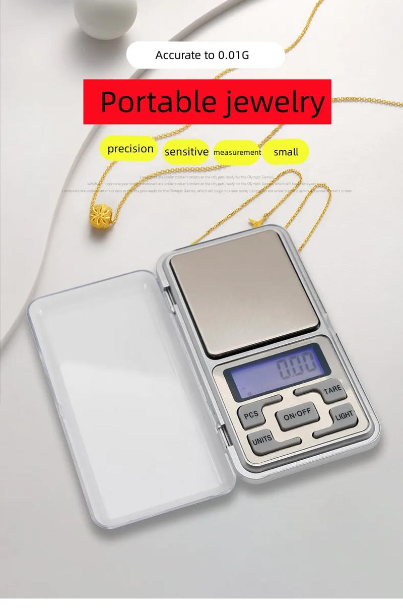Description Picture 2 of itemJewelry Scales Weight Diamond Balance Kitchen Weighing Digital Pocket Mini Scale Bathroom 0.01g 500g
