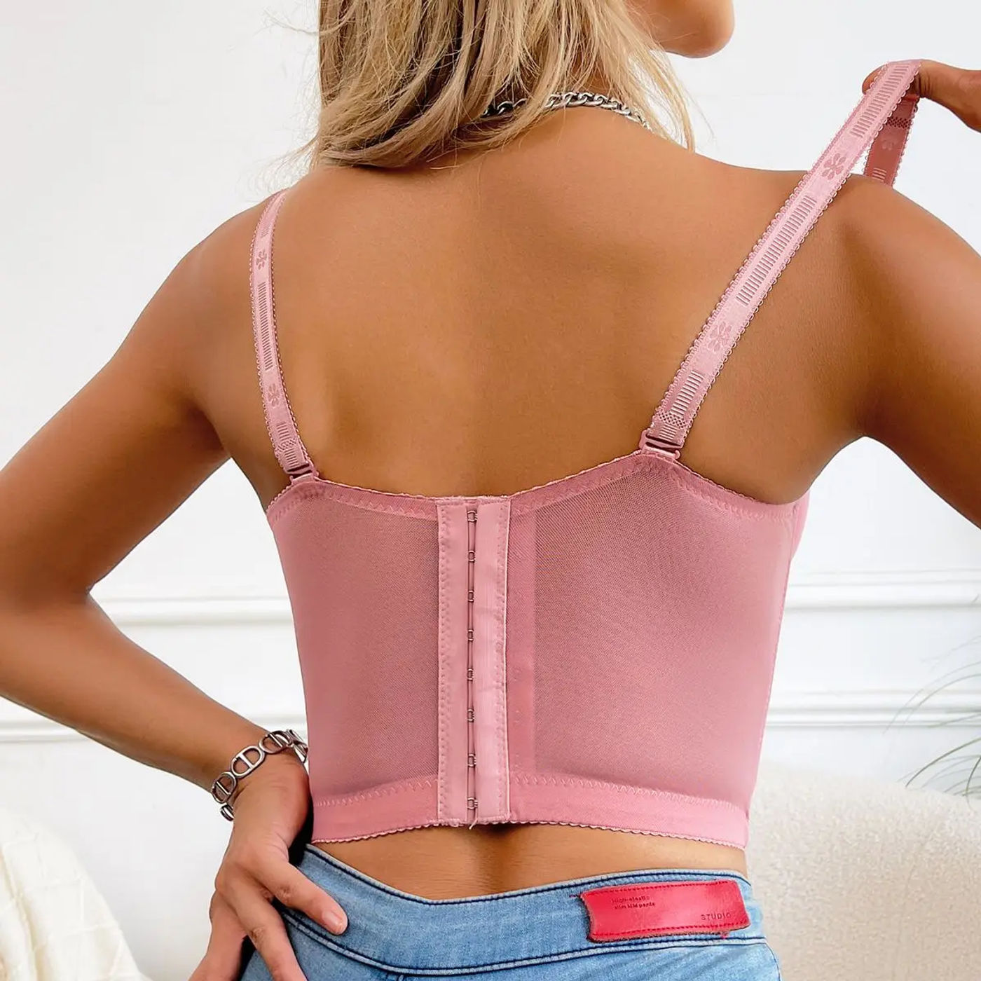 Description Picture 4 of itemBeauwear Corset top for women Push Up Bra top Padded Bra Half Cup Bustier 34B  36B 38B 40B-036
