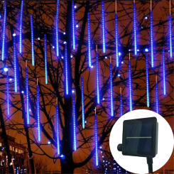 Led Meteor Shower Solar Led String Lights Fairy Garland Christmas Tree Decorations Outdoor Garden Street Lights 8 Tubes 30/50cm