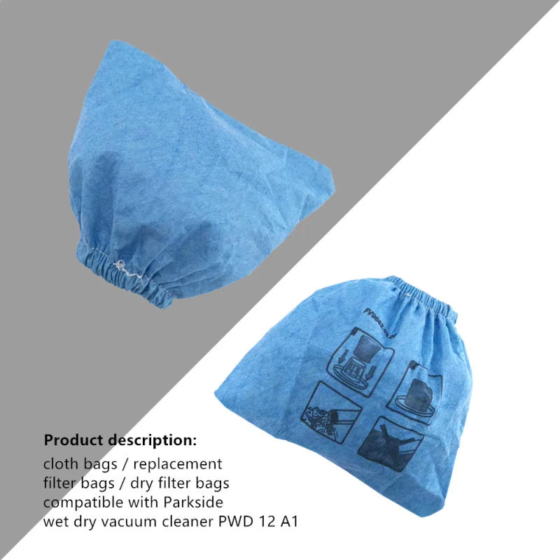 Description Picture 5 of item3pcs Fabric Filter Bag Dry Filter compatible with Lidl Parkside Wet Dry NTS PWD 12 A1 353257/385114/332961 vacuum cleaner parts