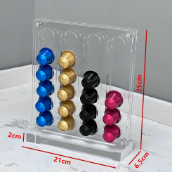 20/48 PCS Acrylic Nespresso OriginalLine Coffee Pod Holder Rack Capsule Storage Refrigerator Tower Stand Pod Coffee Holder