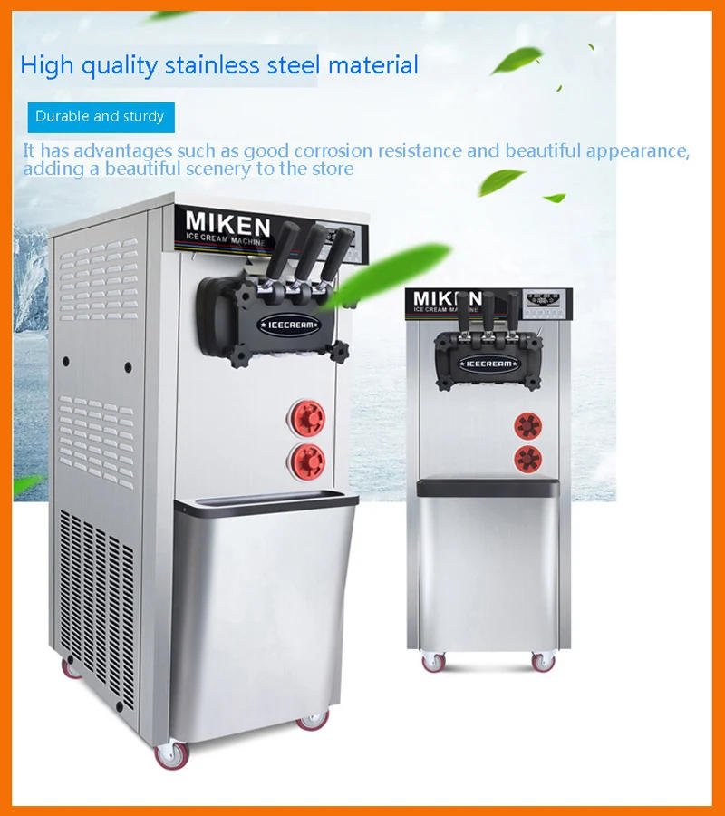 Description Picture 2 of itemPBOBP Desktop Soft Ice Cream Makers Machine Single Head Ice Cream Machine Stainless Steel Ice Cream Vending Machine 1100W