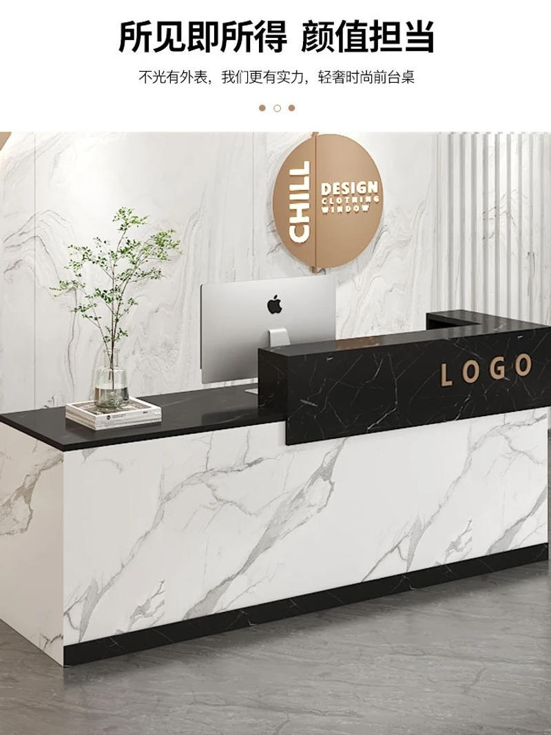 Description Picture 3 of itemPulpit Front Reception Desks Podium Lectern Register Standing Office Shop Counter Bar Hair Salon Schreibtisch Shop Furniture