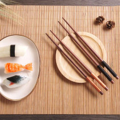 Hefengmu Chopsticks Wound Beech Ponted Chopsticks, Anti-roll Red Sandalwood, Wooden Bamboo Chopsticks, Japanese Style, 1 Pair