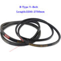 1Pcs B2250/2300/2350-2750mm B Type V-Belt Black Rubber Triangle Belt Industrial Agricultural Mechanical Transmission Belt