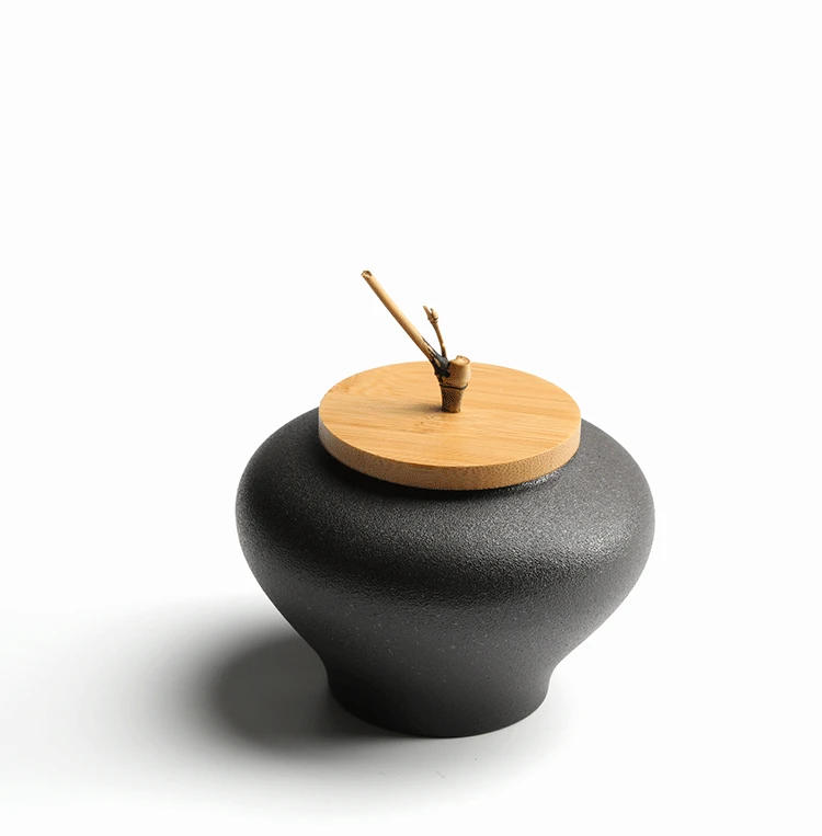 Description Picture 5 of itemVintage Simplicity Ceramic Tea Caddies Moisture Proof Sealed Jar Tea Box Candy Box Tea Storage Jars Household Storage Jar