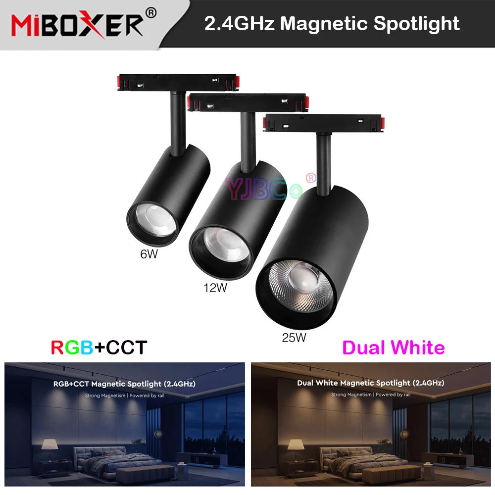 Description Picture 6 of itemMiboxer Dual White CCT/RGB+CCT 2.4G Magnetic LED Spotlight Smart 6W 12W 25W Ceiling Light 48V Milight 2.4G RF Remote Control