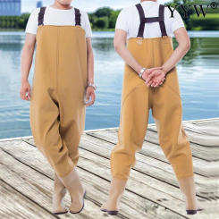 Fishing Waders Pants Adult Set Waterproof PVC Trousers Overalls With Boots Men Women Chest Wader Fishery Apparel Gear Suit Kits