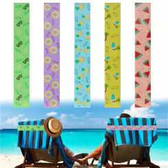 5PCS Colorful Sheet Organizer Straps High Elastic Quilt Clothes Storage Elastic Beach Chair Windproof Towel Straps