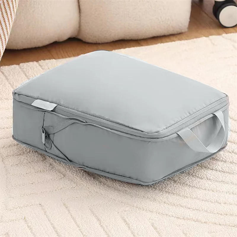 Description Picture 5 of item1pcs Travel Compression Packing Cubes Bag Portable Suitcase Clothes Organizers Waterproof Luggage Storage Cases Drawer Bags