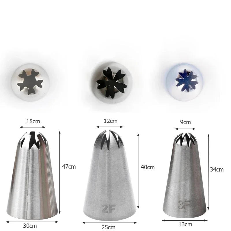 Description Picture 5 of item#1F#2F#3F Cherry Blowwoms Cream Nozzles Confectionery Cake Making Tools Flower Piping Tips Cupcake Pastry Decorating Tools