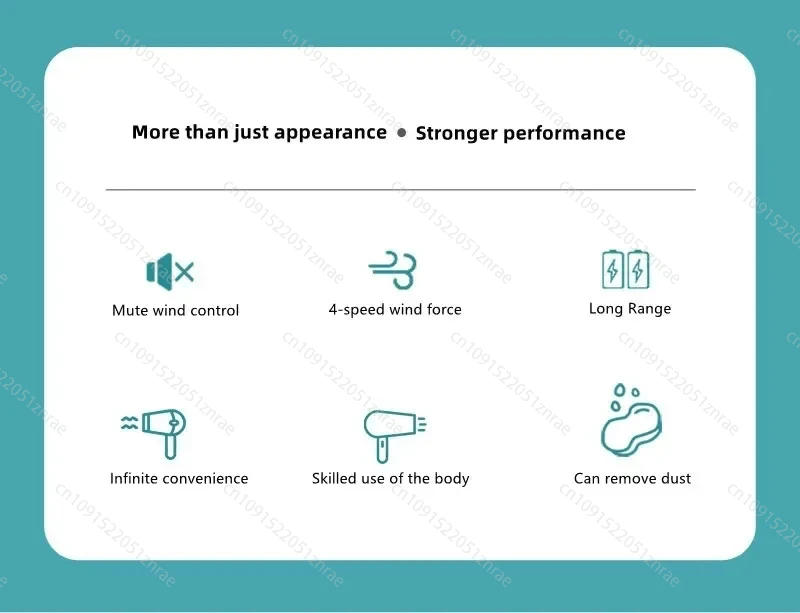 Description Picture 4 of itemPortable 4 in 1 Wireless Hair Dryer Electric Air Duster Blower Travel USB Rechargeable Only Cold Wind Blow Dryer