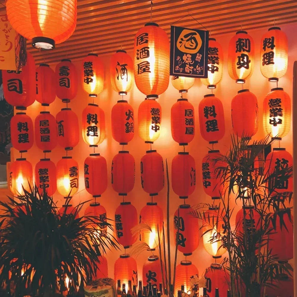 Description Picture 4 of itemJapanese Lantern Waterproof Traditional Chinese Printing Hanging Bistro Ramen Sashimi Sushi Restaurant Halloween Decor 10 Inch