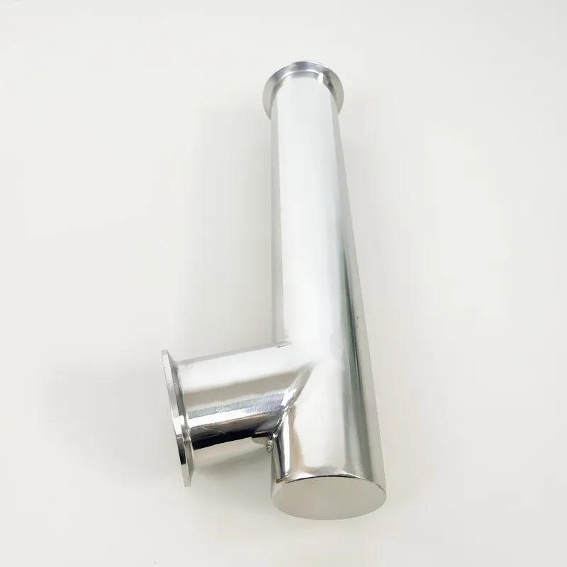 Description Picture 3 of item2"(51mm) OD64mm Sanitary Tri-Clamp Inclined Spool With One Closed End For Distillation,L-320mm Tee For Dimroth,SS304