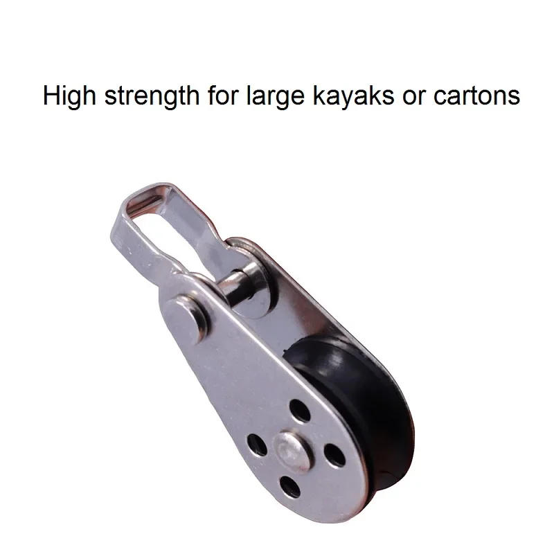 Description Picture 6 of item5PCS 316 Stainless Steel Pulley 60mm Wire Rope Crane Block Hanging Towing Wheel for 2mm To 8mm Metal Roller