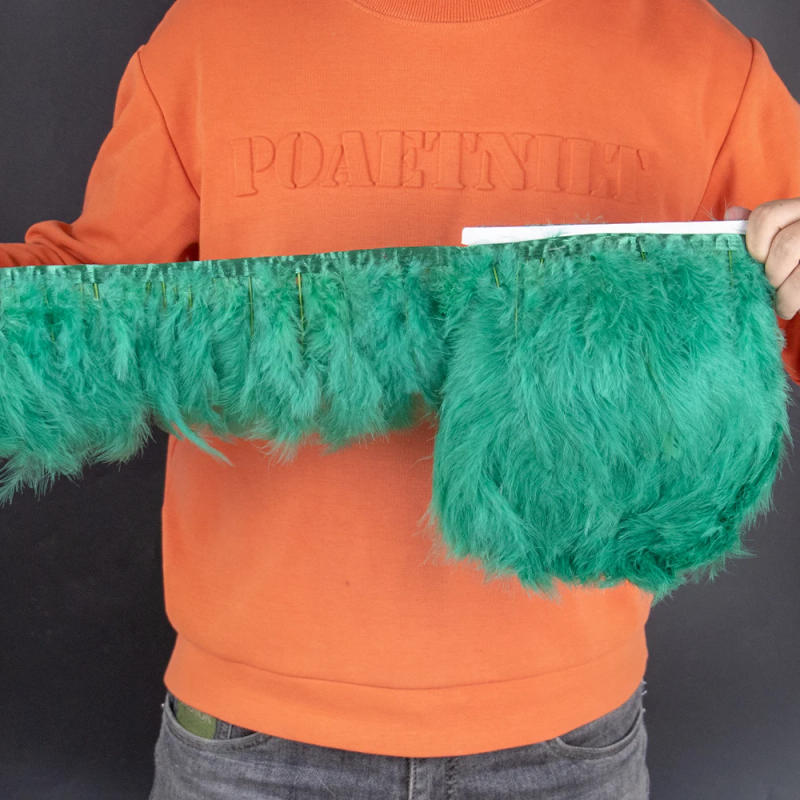 Description Picture 3 of itemFluffy Turkey Marabou Feathers Trim Ribbon 10-15cm/4-6inch for Party Wedding Clothes Dress Decoration Accessories Sewing Plumes