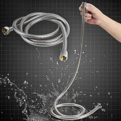 New 1.5/2/3M Gold Silver Black Stainless Steel Shower Hose Flexible Shower Water Hose Plumbing Pipe Tube Bathroom Accessories