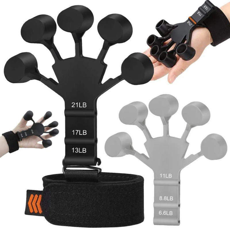 Description Picture 3 of itemFinger Gripper Patients Hand Strengthener Guitar Finger Flexion And Extension Training Device 6 Resistant Strength Trainer