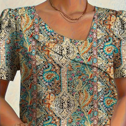 Plus SizeTemperament Blouse Casual Loose Woman Shirt Elegant Short Sleeve Blouse Weekday