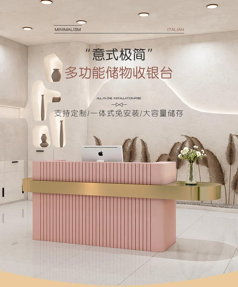 Description Picture 2 of itemLectern Office Reception Desk Podium Front Mobile Shop Cash Cashier Counter Pulpit Pulpitos Mostrador Oficina Shop Furniture
