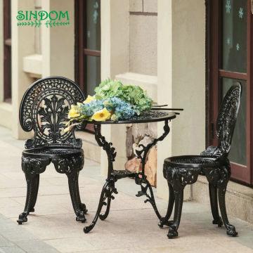 Pretty Quality Coffee Balcony Metal Garden Set table with Chairs