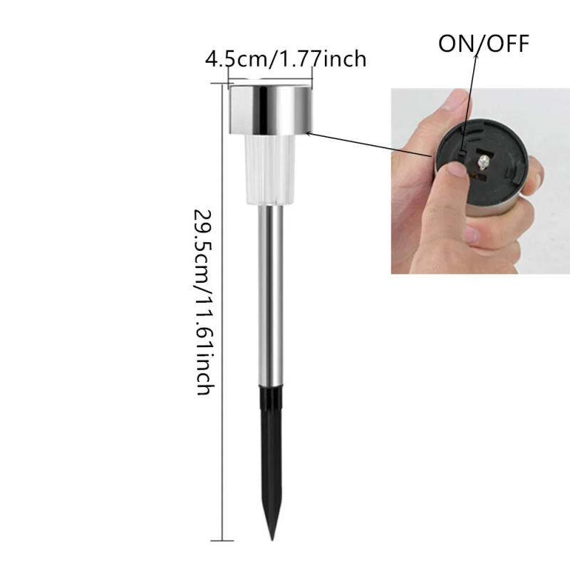 Description Picture 4 of item10pcs Lawn Floor Lamp Garden Decorative Stainless Steel Light Decorative Lamp Automatically Lamp Pathway Lights Outdoor