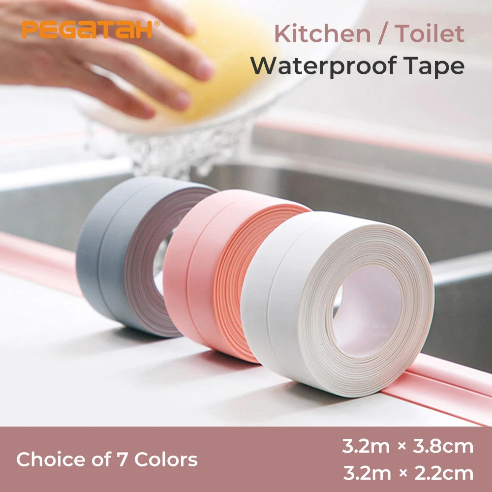 Description Picture 2 of itemPVC Sealing Strip Tape Bathroom Bath Toilet Caulk Tape Self Adhesive Waterproof Mildew Proof Tapes For Kitchen Sink Wall Corner
